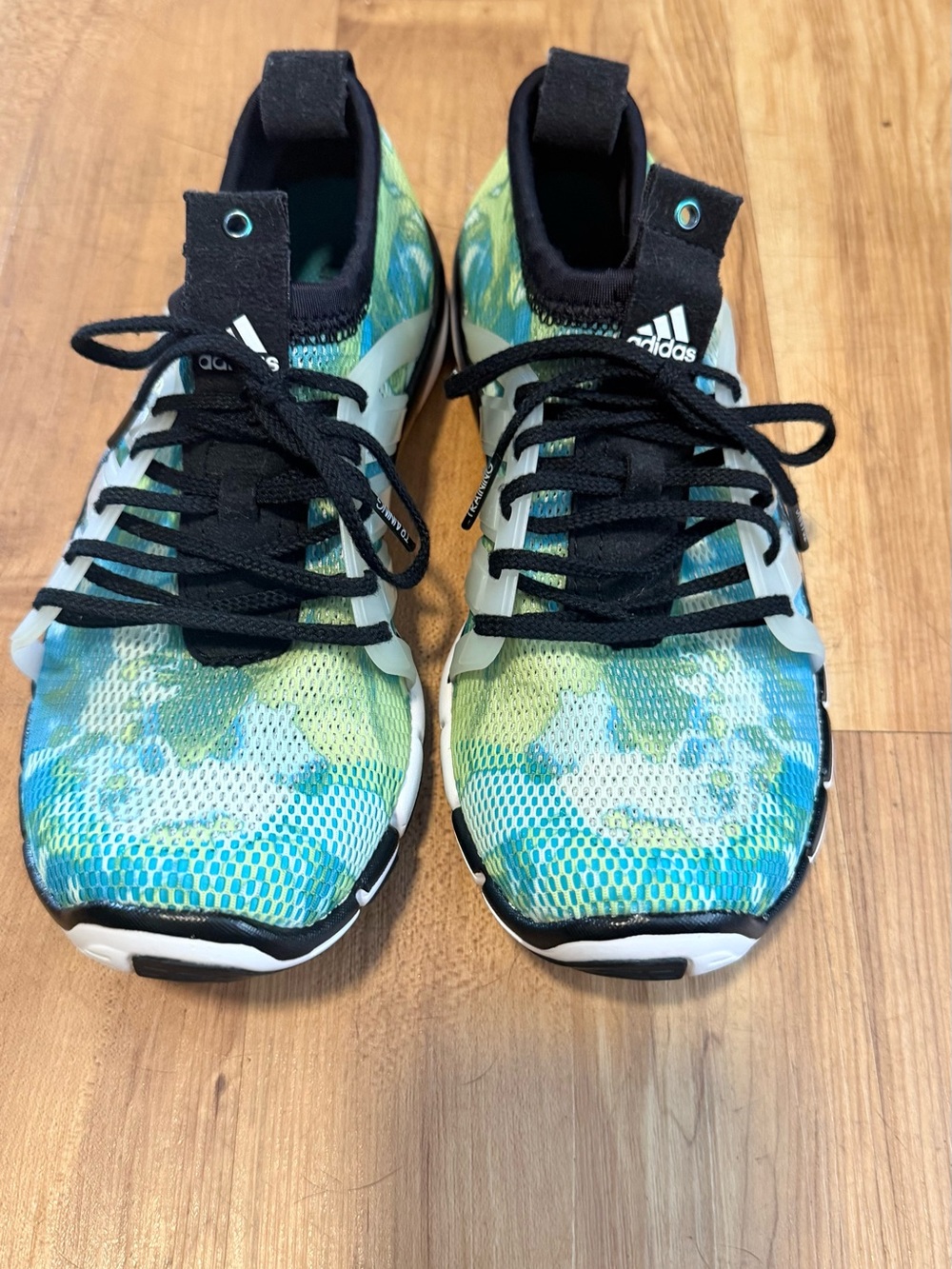Adidas Climachill Cosmic Boost Running Shoes Teal Camo Knit - AQ5335 Women's 6.5